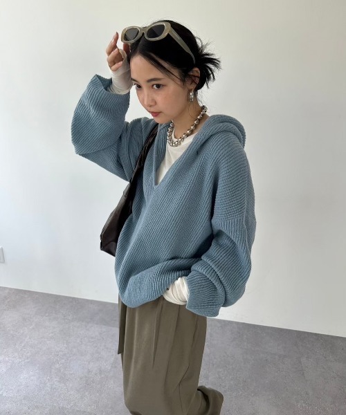 セール】フーディーニットプルオーバー（ニット/セーター）｜HANNE