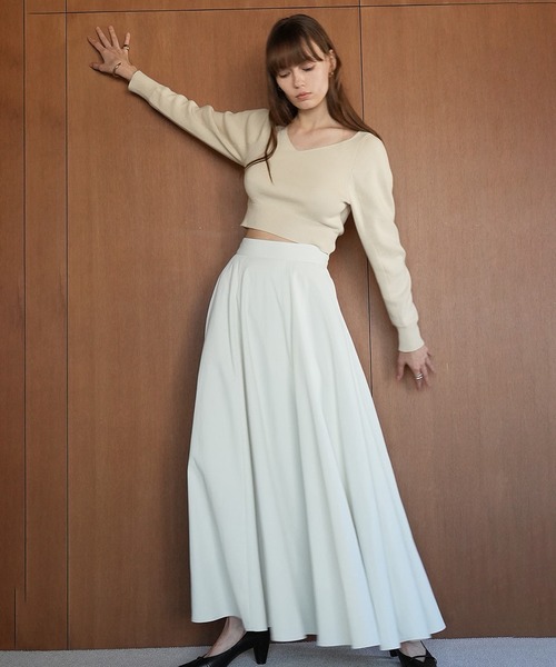 セール】V NECK SHORT KNIT TOPS（ニット/セーター）｜CLANE（クラネ