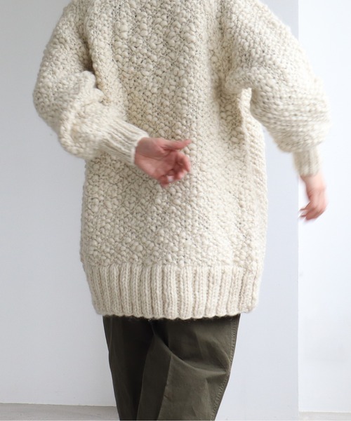 yuni（ユニ ）の「ネパールハンドニット ミドルカーディガン