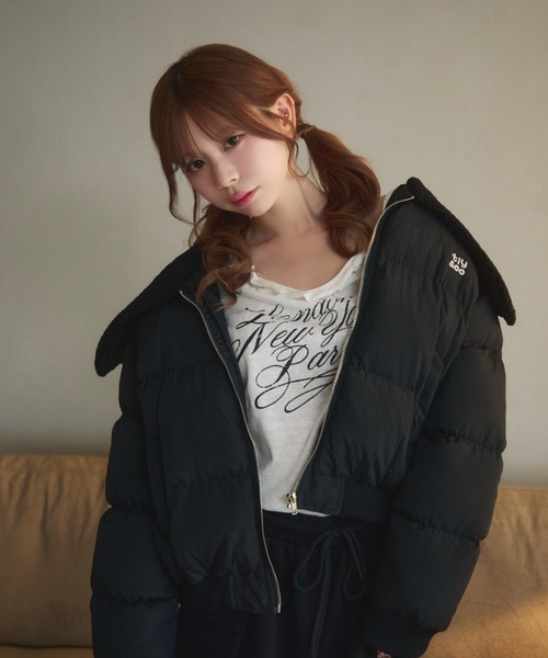 セール】襟ボアキルティングダウン（ダウンジャケット/コート