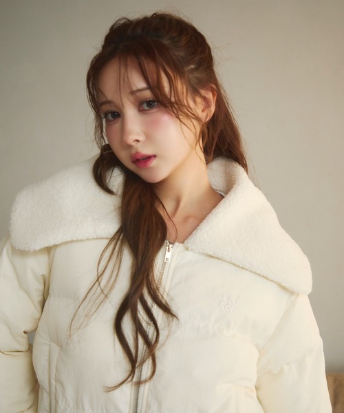 セール】襟ボアキルティングダウン（ダウンジャケット/コート