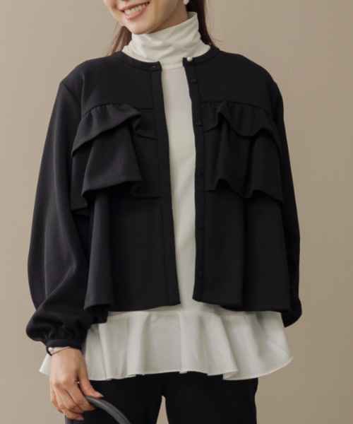 セール】【SONO/ソーノ】ｳｴﾊｰｽ ﾌﾘﾙｼｮｰﾄｼﾞｬｹﾌﾞﾗｳｽ（シャツ/ブラウス