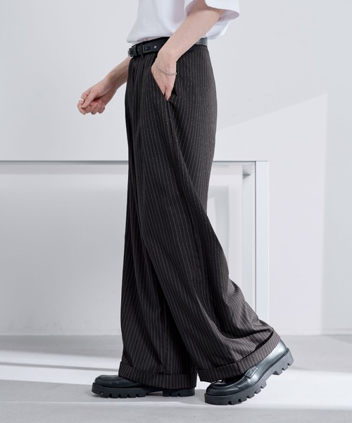 ストライプロールアップバギースラックス（スラックス）｜ASTRONOMY