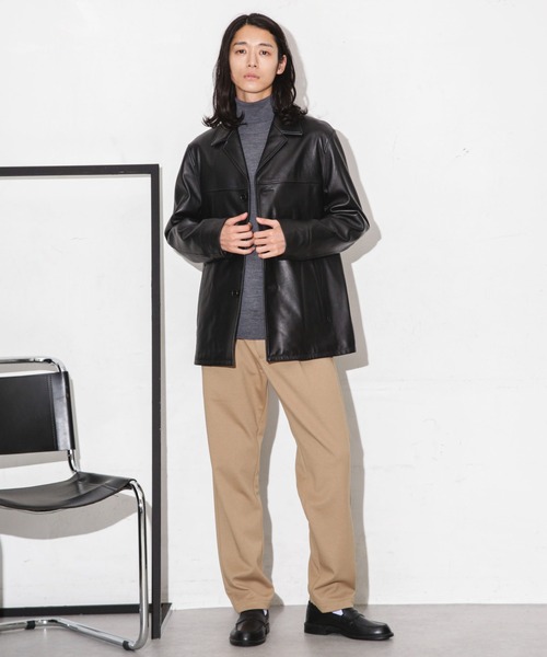 NANO universe（ナノユニバース）の「ラムレザーカーコート