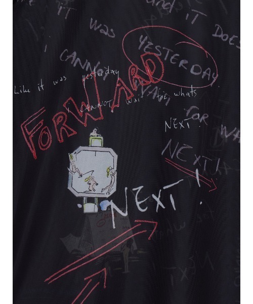 Ameri（アメリ）の「Gabrielle×AMERI 10TH HISTORY SHEER TOP（Tシャツ