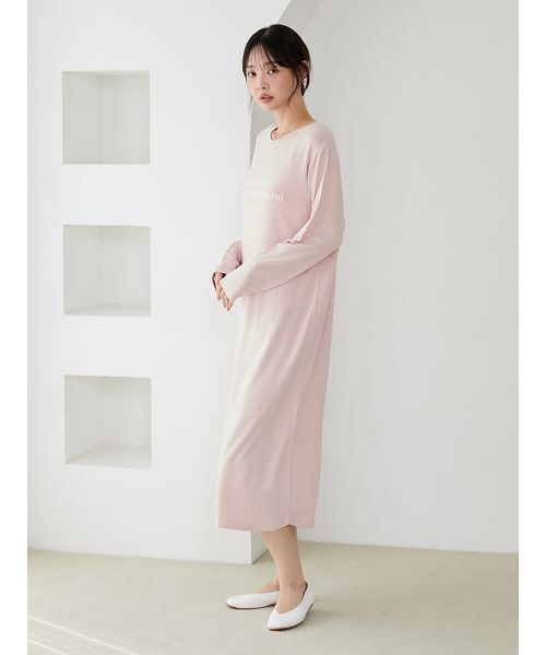 インレイロゴワンピース（ルームワンピース）｜gelato pique