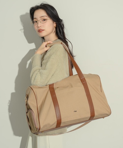 新色登場！】レザー切り替えショルダー/ボストンバッグ（ボストン