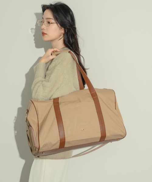 新色登場！】レザー切り替えショルダー/ボストンバッグ（ボストン