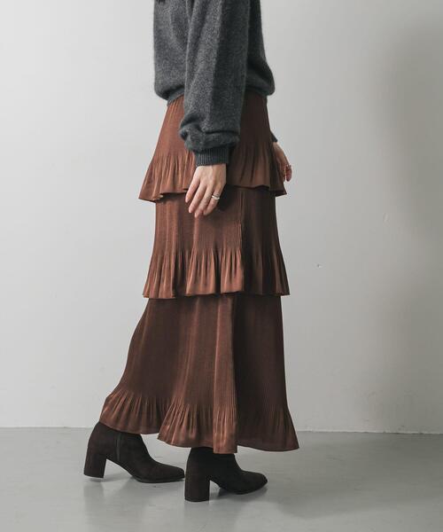 セール】ティアードプリーツスカート（スカート）｜SENSE OF PLACE by