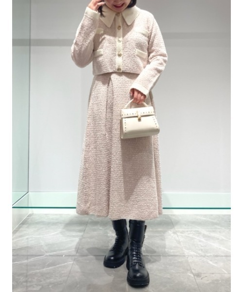 CELFORD（セルフォード）の「襟付きツイードセットアップ（ワンピース