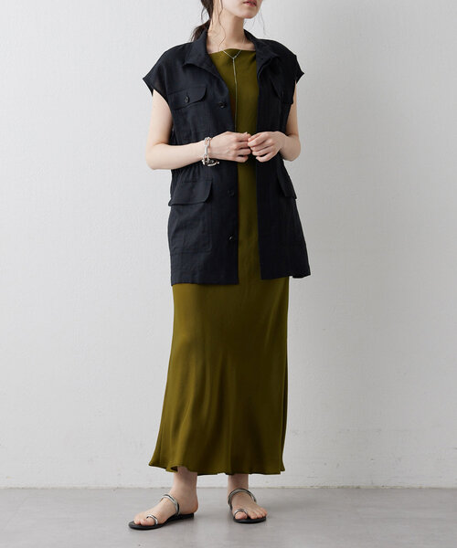 セール】【Drawing Numbers】コンチネンタルリネンベスト（ベスト