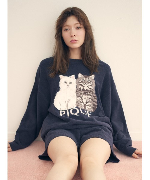 gelato pique（ジェラートピケ）の「ツインキャットジャガードプル