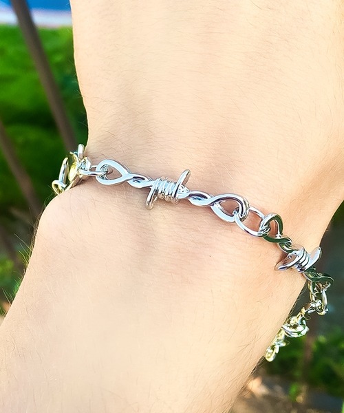 セール】有刺鉄線デザインチェーンブレスレット（ブレスレット