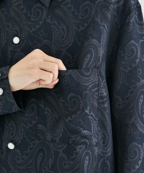 superNova./スーパーノヴァ】Big shirt jacket 弐 - Paisley jacquard