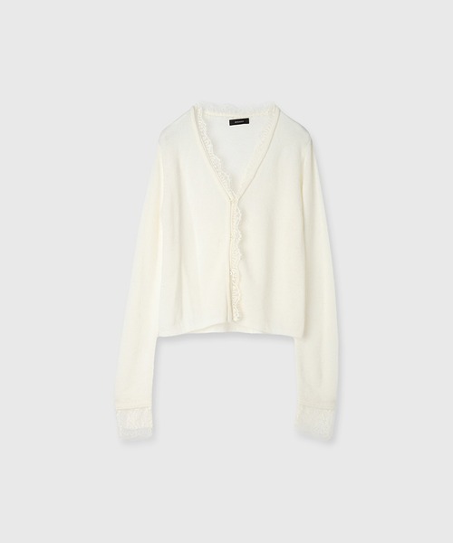 ZOZO限定カラー】アイラッシュレーストリミングニット（ニット