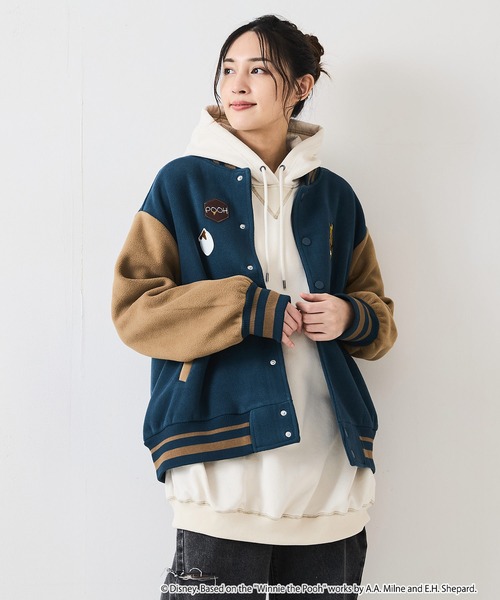 DISNEY/ディズニー】フリースボンディング刺繍スタジャン（スタジャン