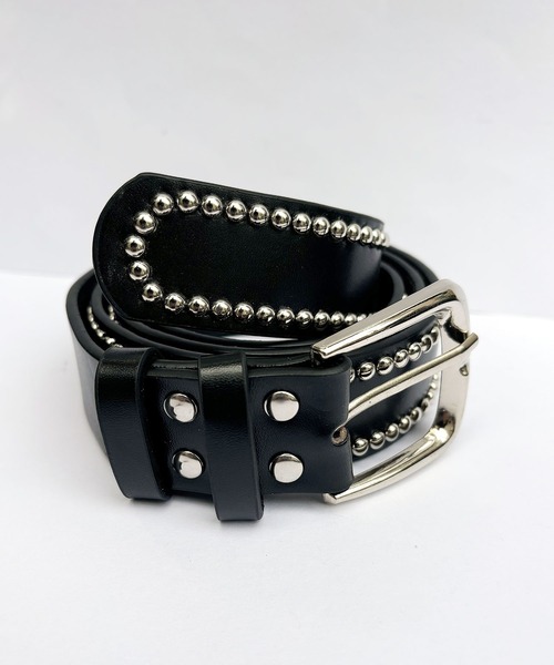 ヴィンテージ ライク スタッズ レザー ベルト（ベルト）｜Port（ポート