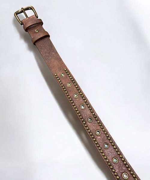 ヴィンテージ ライク スタッズ レザー ベルト（ベルト）｜Port（ポート
