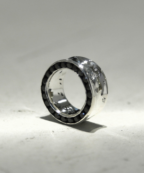 SILVER925ブラックジルコニアリング/メンズ/レディース（リング