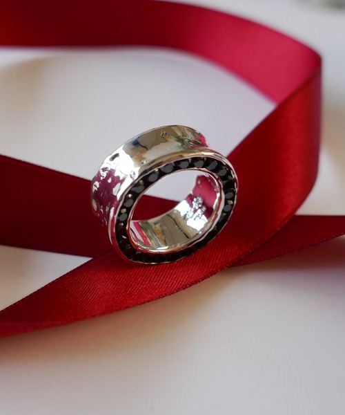 SILVER925ブラックジルコニアリング/メンズ/レディース（リング