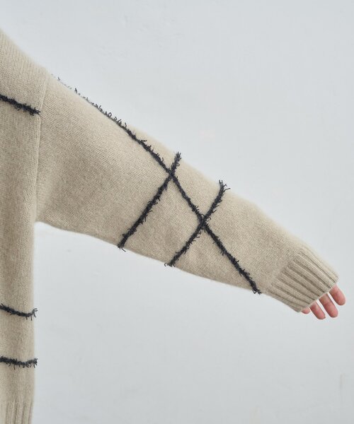 ビッグチェックヤクニット（ニット/セーター）｜BEARDSLEY（ビアズリー