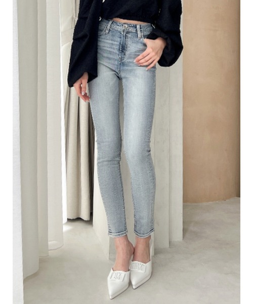 ハイウエストワンウォッシュスキニーパンツ（デニムパンツ）｜GYDA