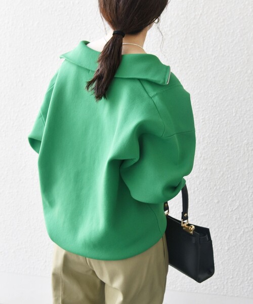 セール】【WEB限定】SHIPS any:〈手洗い可能〉ハーフ ジップ