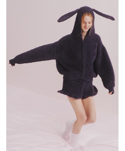 gelato pique（ジェラートピケ）の「【bunny】バニーモコフード付き