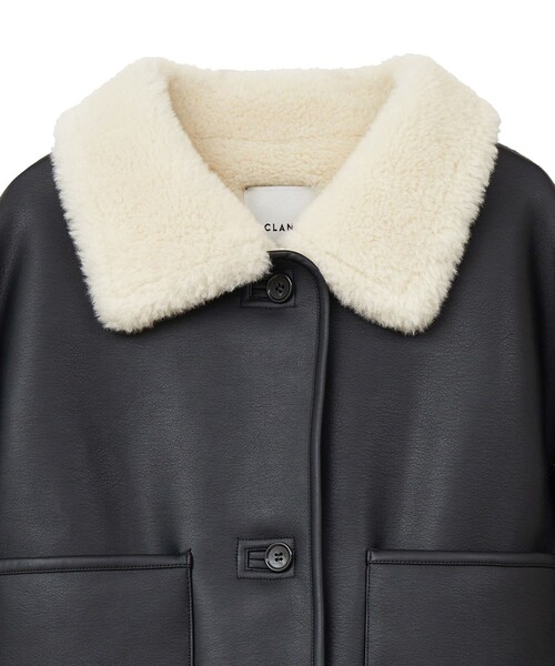 CLANE（クラネ）の「【CLANE/クラネ】VEGAN LEATHER BOA SHORT JACKET