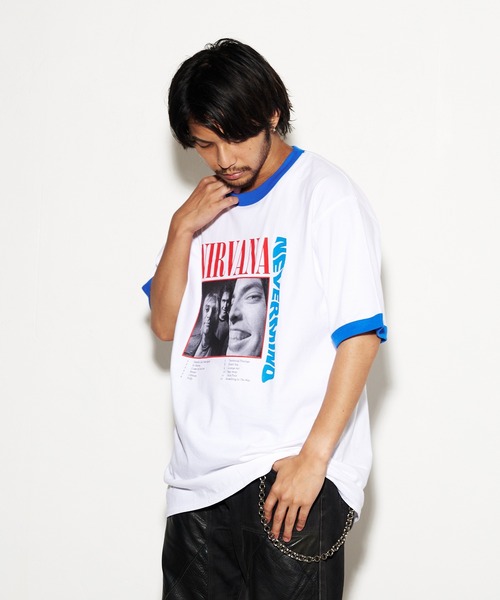 別注】NIRVANA NEVERMIND フォトリンガーT/ニルヴァーナ/Tシャツ（T