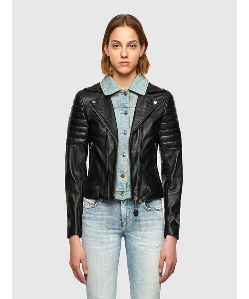 DIESEL（ディーゼル）の「レディース レザージャケット デニム