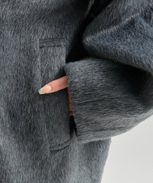 セール】ウール混 シャギーミドルコート（その他アウター）｜mystic