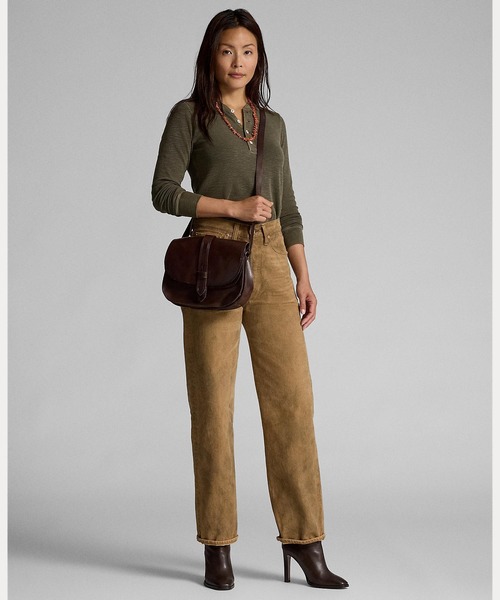 レザー クロスボディ バッグ（ショルダーバッグ）｜RRL（ダブル アール