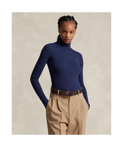 ストレッチ リブド タートルネック（Tシャツ/カットソー）｜POLO RALPH