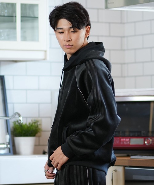 adidas/アディダス ベロアスウェットフーディ/パーカー オーバーサイズ