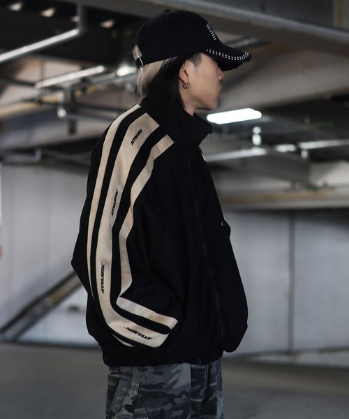 2サイズ展開 / UNISEX 》ATMARKスエードトラックジャケット アーム