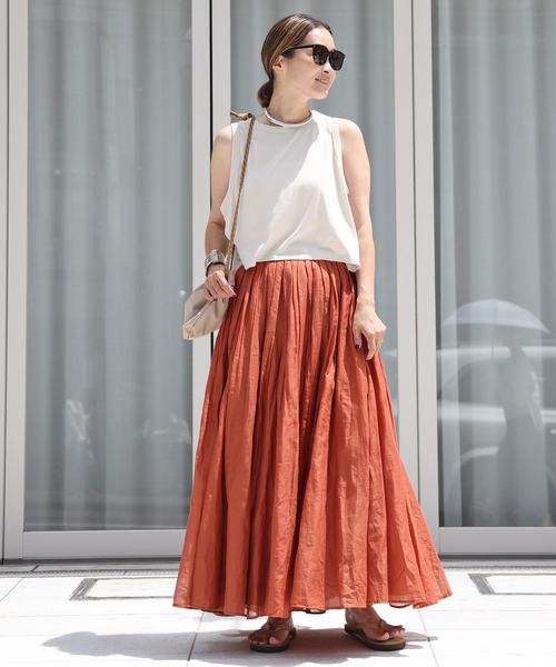 MARILYN MOON/マリリンムーン】 TUCK TECHNIGUE SHEER SKIRT（スカート