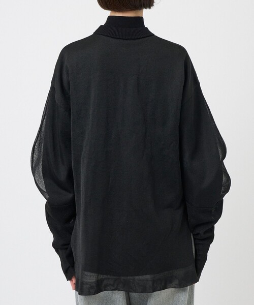 UN3D./アンスリード】SEE THROUGH LAYERED KNIT/レイヤードデザイン