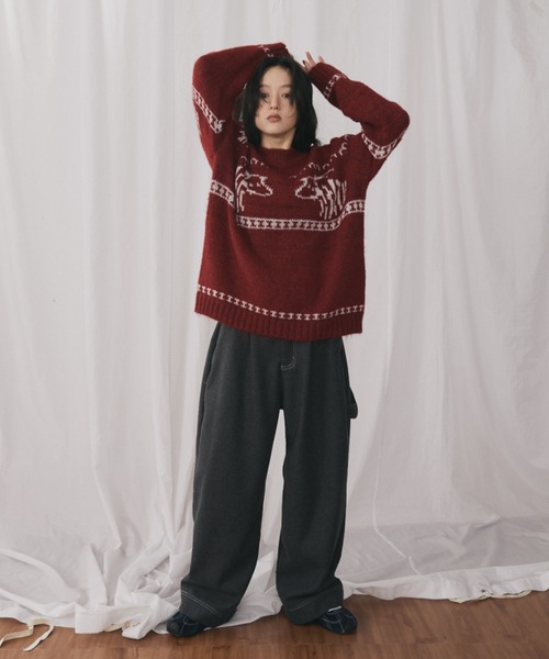 ノルディックアニマルニット（ニット/セーター）｜MERLOT（メルロー