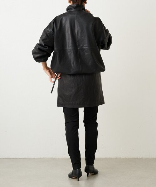 15 quinze》ラムレザーハーフジッププルオーバー（その他アウター