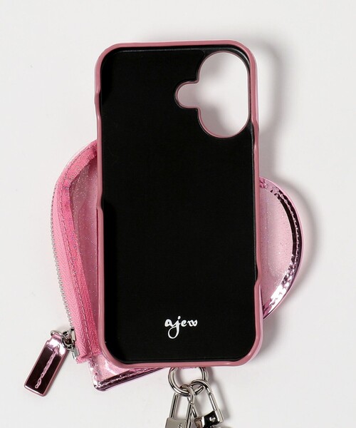 ajew＞PVC HEART PLANET POCKET iPhone16ケース（スマホケース/カバー