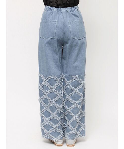 merry jenny（メリージェニー）の「フリンジデニムribbonパンツ