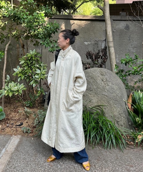 ENOF（イナフ）の「twill long coat（ステンカラーコート）」 - WEAR
