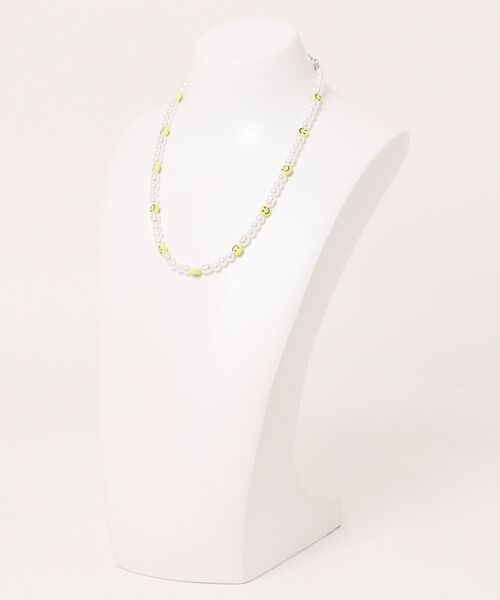 Bz】ビーズネックレス パール Y2K 韓国 ヒップホップ(BDS)（ネックレス