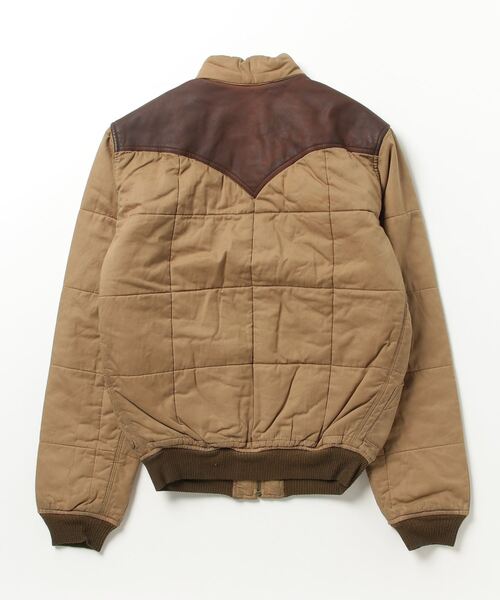 RRL（ダブル アール エル）の「レザーヨーク キルテッド オイルクロス