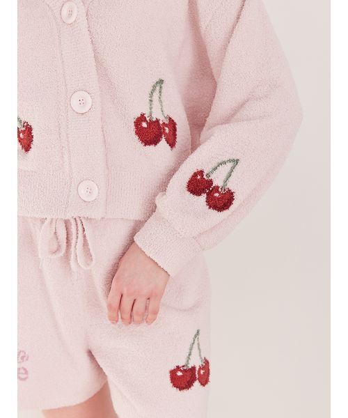 ONLINE限定カラーあり】ベビモコチェリージャガードカーディガン