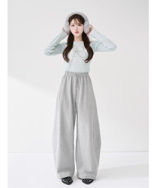 DRビジューフラワーリブニットトップス（ニット/セーター）｜Darich