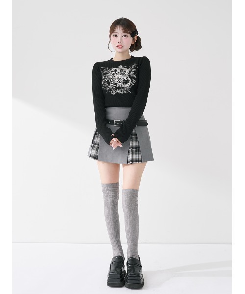 DRビジューフラワーリブニットトップス（ニット/セーター）｜Darich