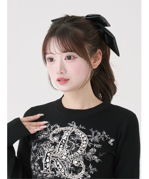 DRビジューフラワーリブニットトップス（ニット/セーター）｜Darich