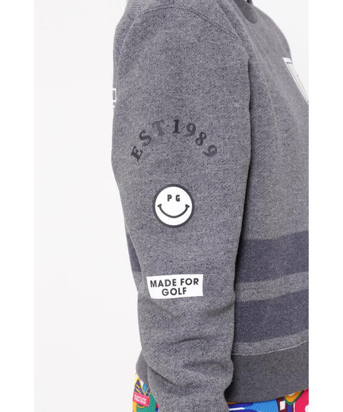 PEARLY GATES（パーリーゲイツ）の「タンデム裏毛ボーダー クルー